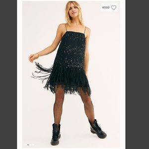 FREE PEOPLE crystal clear mini dress